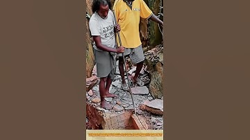Skilled Worker Carving Stone for Construction #workprocess