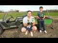 Playing in the Dirt and Watering Plants with Kids Truck | Tractors for kids