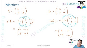 CSEC Maths - Scalar Multiplication of Matrices (Terry David)