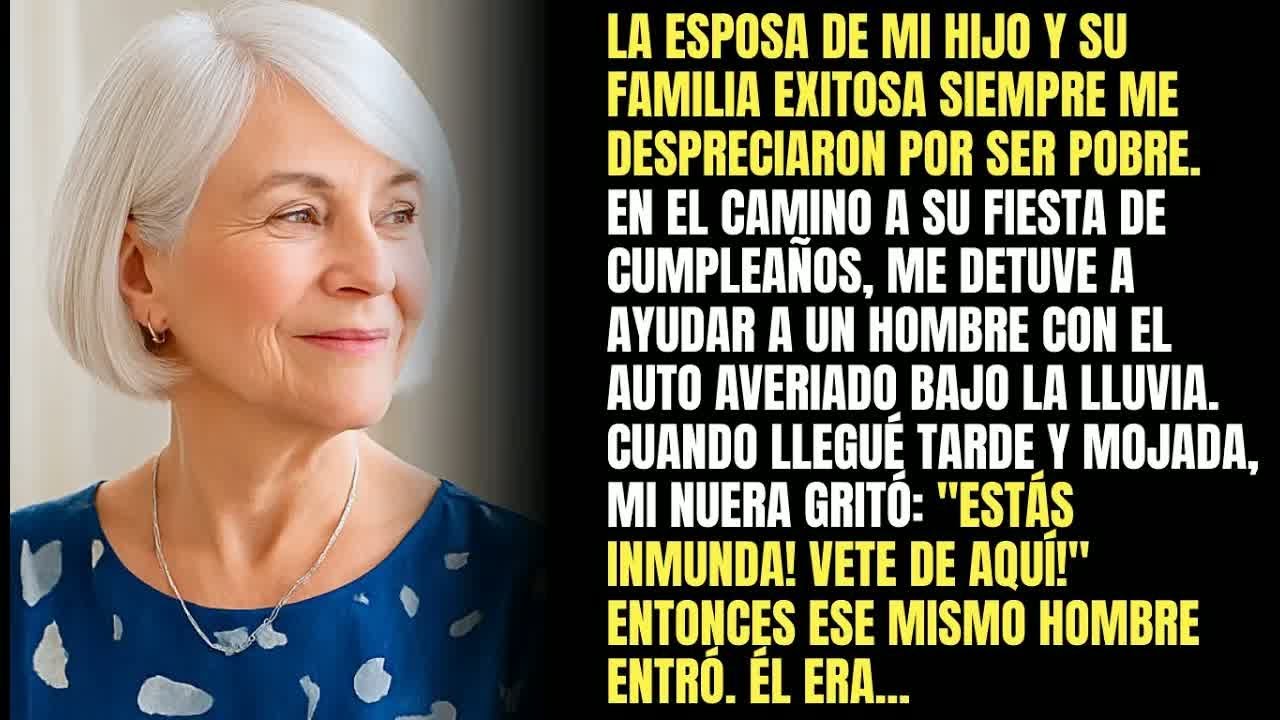 Llegué Tarde A La Fiesta De La Esposa De Mi Hijo Porque Me Detuve A Ayudar A Un Millonario