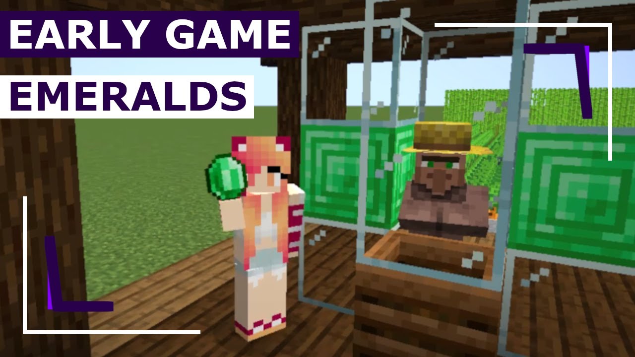 Getting emeralds and XP from villagers in Minecraft - YouTube