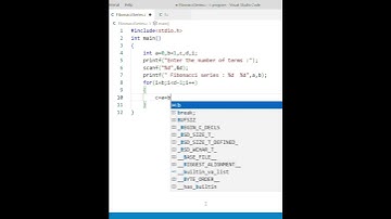 fibonacci series in c || #shorts #itavadh #coding #programming