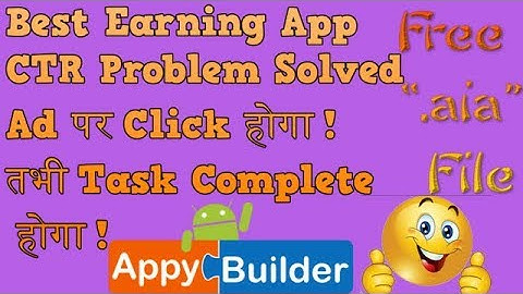 Best aia File Free With CTR Problem Solved + Timer !! Appy builder / Thunkable  In Hindi