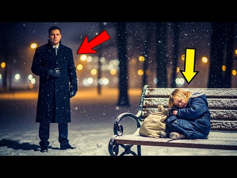 The Poor Girl was sleeping on the bench. The Millionaire noticed...