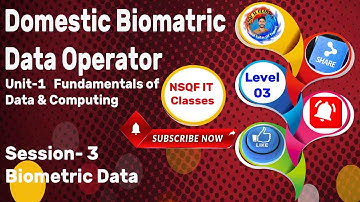 Level 3 Domestic Biometric Data Operator Unit-1 S-3 Biometric Data