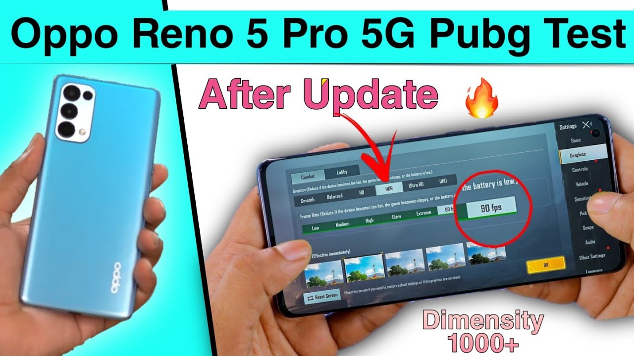 Oppo Reno 5 Pro (5G) Pubg Test After Update. New Graphics. 🔥🔥🔥 - YouTube