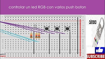 Curso arduino parte 16- controlar un led RGB con varios push boton