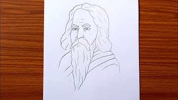 Rabindranath Tagore drawing tutorial #drawing#art #portritdrawing