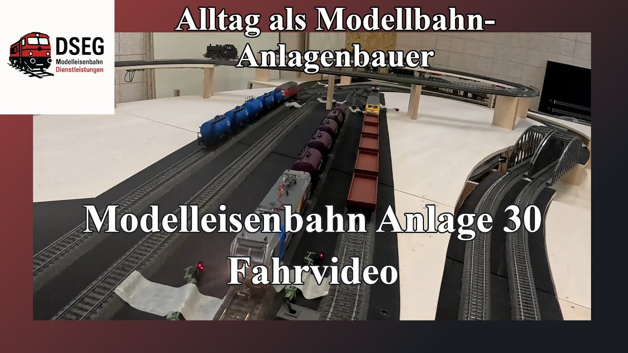 Modelleisenbahnanlage Falkenstein Teil 9 Fahrvideo  3,20m x 1,40 m