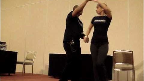 Micha and Kathy - advanced on2 salsa turn pattern (Vancouver International Salsa Festival 2010)