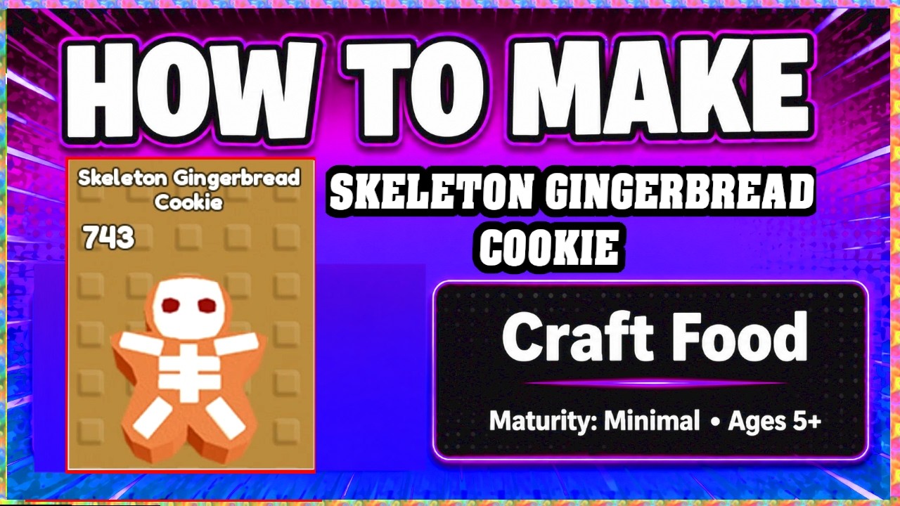 Gingerbread Skeleton Cookies How to Make SKELETON GINGERBREAD COOKIE in Craft Food Roblox! (NEW ...
