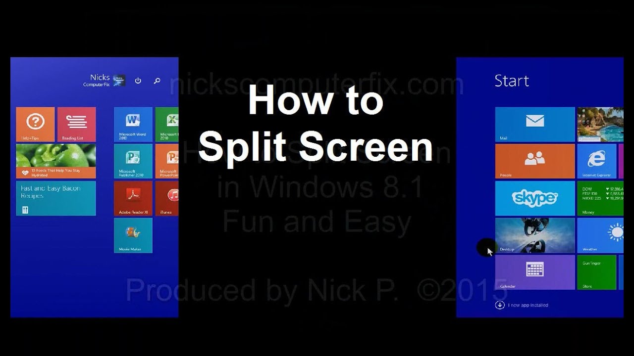 How To Split Screen On Windows 8 1 Fun Easy Windows Tips 2015 Youtube