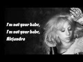 Lady Gaga - Alejandro Lyrics (HD)