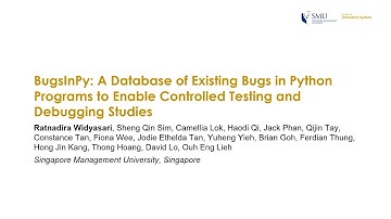 BugsInPy: A Database of Existing Bugs in Python Programs