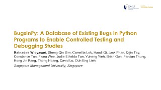 BugsInPy: A Database of Existing Bugs in Python Programs