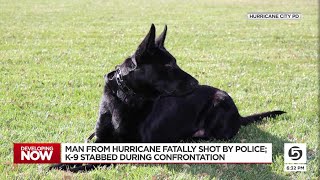 Man fatally shot, K-9 stabbed after pursuit, crash