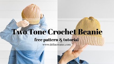Two Tone Crochet Beanie