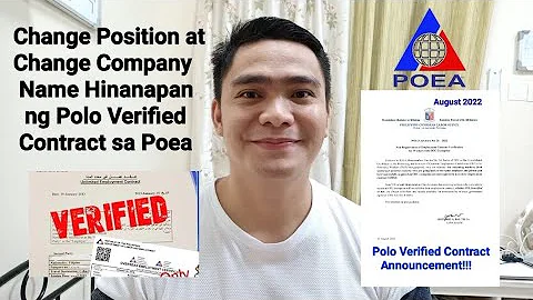 CHANGED POSITION BUT SAME EMPLOYER HINANAPAN NG POLO VERIFIED CONTRACT SA POEA | POEA APPOINTMENT