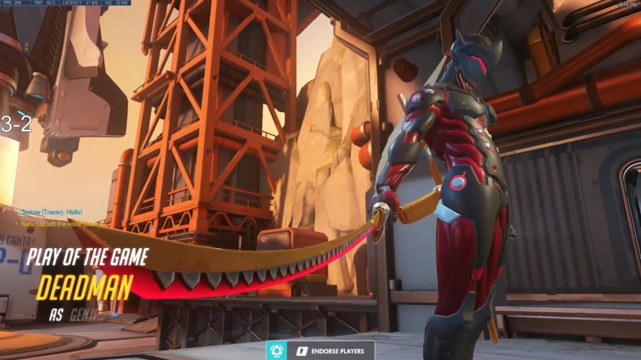 Overwatch Rank 1 Genji God Shadder2k Showing His Gameplay Tricks