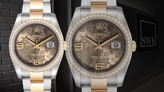Rolex Datejust 36 Steel Yellow Gold Bronze Flower Dial Watch 116243 | SwissWatchExpo