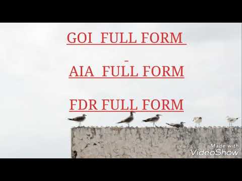GK FULL FORM GOI AIA FDR Genaral Knowlage || in Hindi