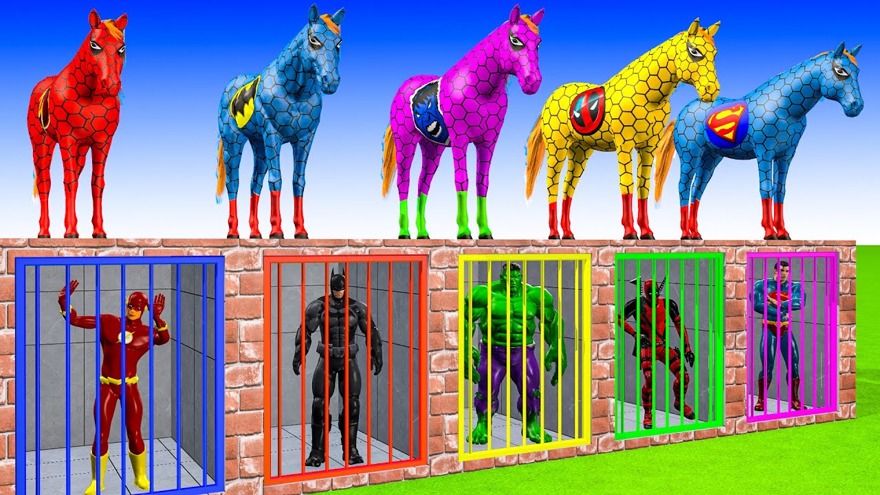 Long Slide Game With Cow Elephant Gorilla Hippopotamus Tiger - 3d Animal Game - Funny 3d Animals