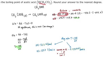 ALEKS Estimating a phase transition temperature from standard thermo dynamic data
