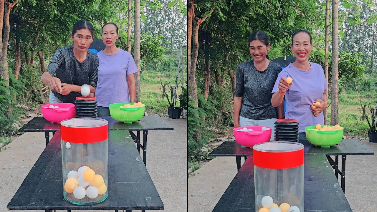 เกมใครโยนปิงปองเข้าเยอะกว่าลุ้นรางวัล #ยายแปยายเลี่ยน