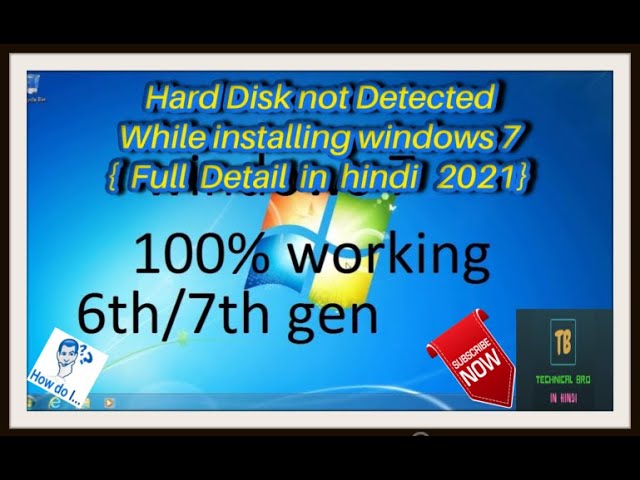 Hard Disk Not Show Install Windows 7 - UEFI Mode & Secure Boot Mode - YouTube