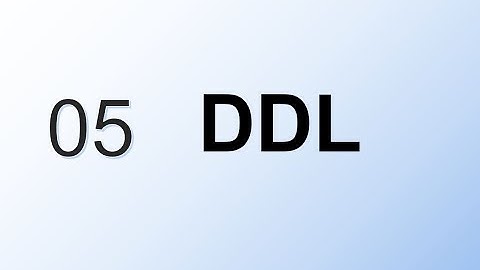 DDL statements