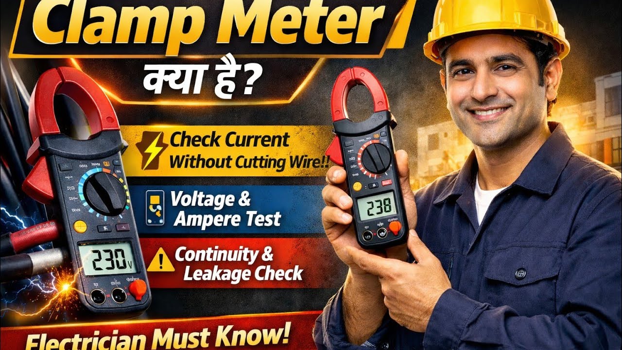Clamp Meter क्या होता है? | बिना तार काटे करंट कैसे चेक करें | Electrician Training Hindi