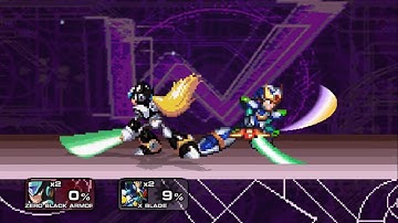 Zero Black Armor vs X Blade SSF2 MOD