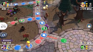 Mario Party Superstars #749 Horror Land Waluigi vs Luigi vs Yoshi vs Wario