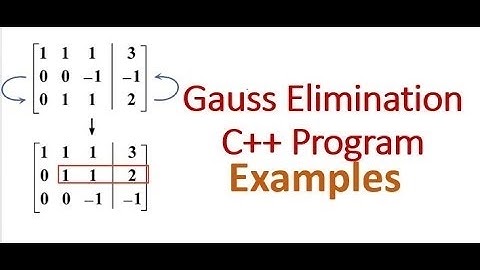 C++ Program For Gaussian Elimination