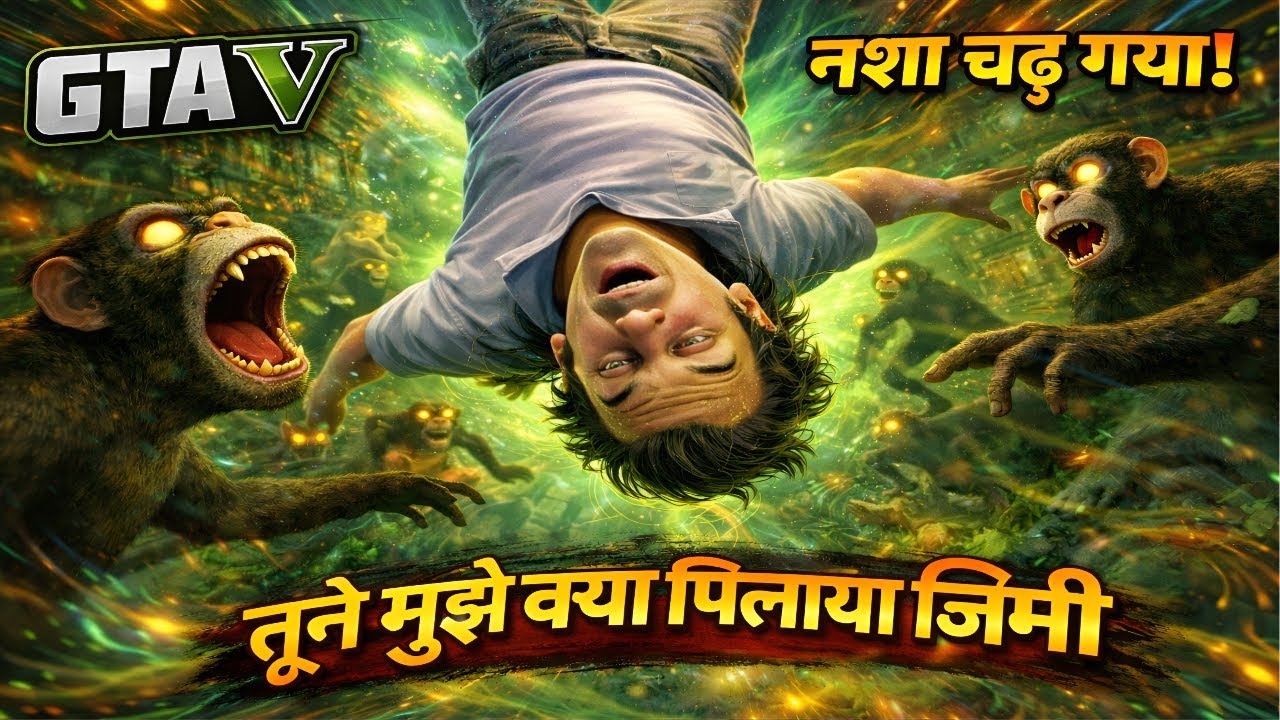 GTA 5 में माइकल को नशा चढ़ गया! 😱 बंदरों के सपने में फंस गया | Funny & Crazy Mission