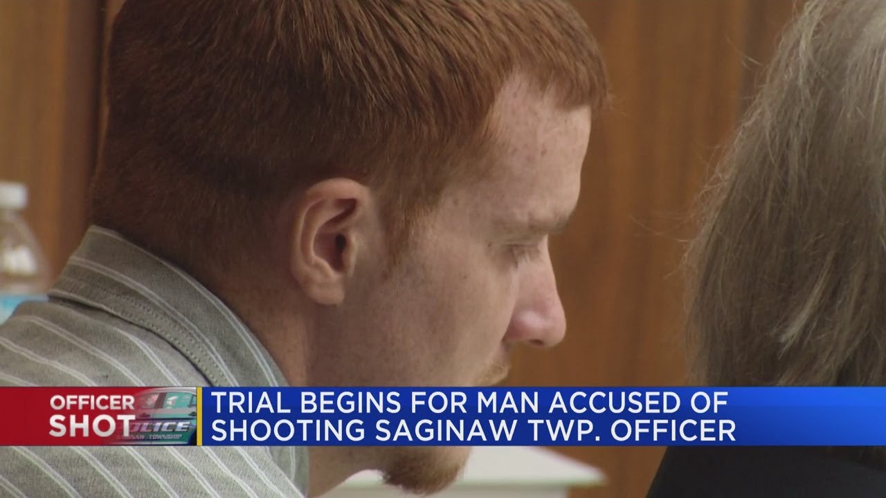 Trial begins for man accused of shooting Saginaw Twp. officer - YouTube