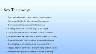 Short Summary | Lecture 40 : Applying Soft Skills to Workplace screenshot 5