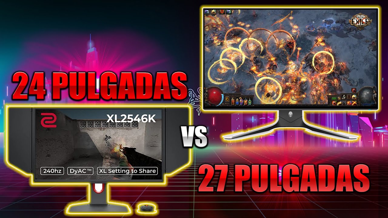 Monitor de 27 pulgadas vs 24 pulgadas para juegos competitivos! 