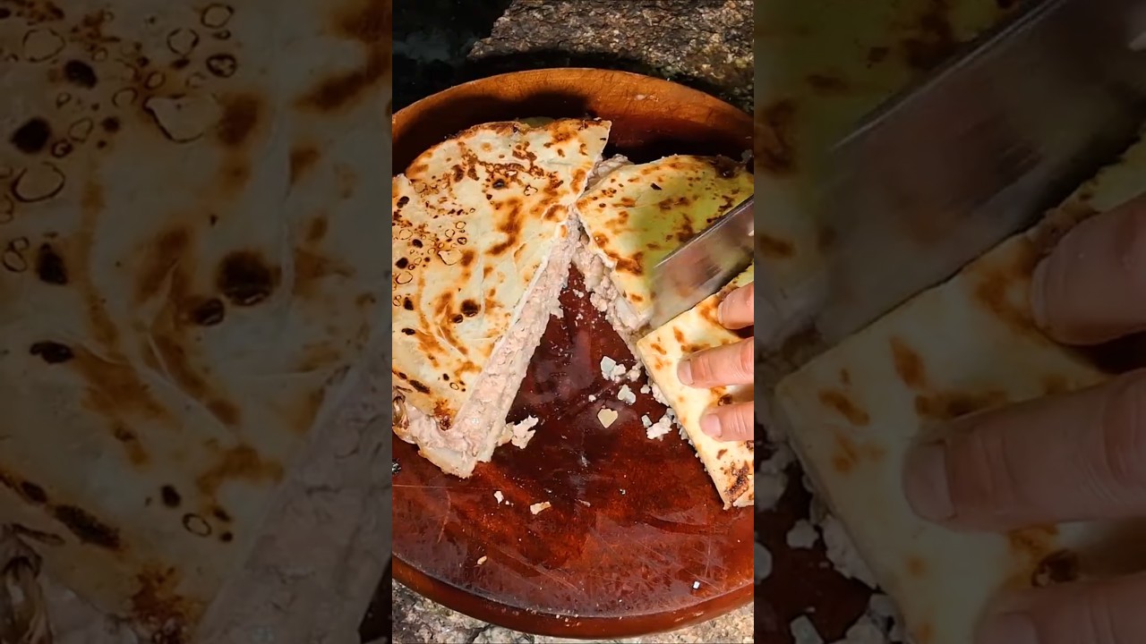 ASMR Outdoor Cooking | Arayes style flatbread over Fire 🔥🥙