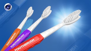 How to create toothbrush in Cinema 4d modeling,render