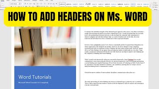 How to Add Headers in Microsoft Word - Professional Document Formatting Guide!