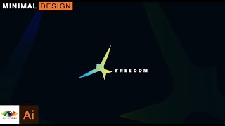 How to design professional minimal freedom bird Logo screenshot 5