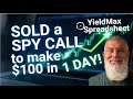 SOLD CALL on SPY... EARNED $100 in 1 DAY and will look to do it AGAIN!
