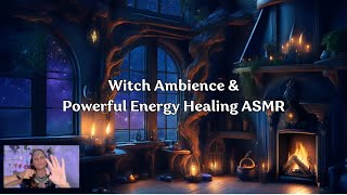 (1+ hrs energy healing asmr) Cosmic Shamanic Witch Ambience w/ Healing Whispers and Fireplace