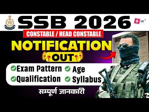 SSB Notification 2026 | SSB 2026 Age, Syllabus, Exam Pattern | SSB New Vacancy 2026 | Testbook