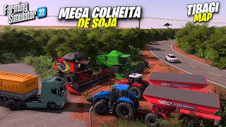 MEGA Colheita De Soja│O Famoso Grão De OURO│Tibagi Map│Farming Simulator 22 screenshot 2