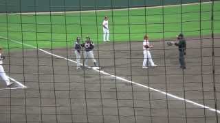ロッテ 井上晴哉 激走3ベース 20140227 みやざきベースボールゲームズ