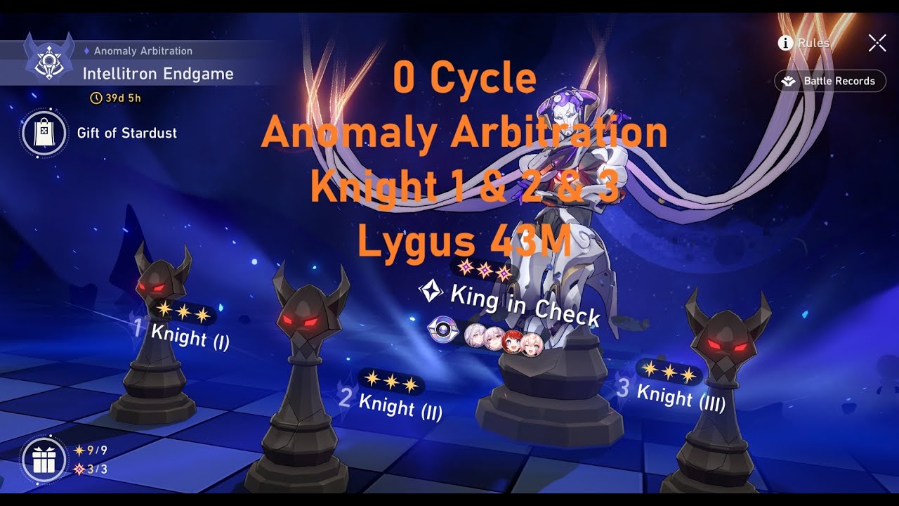 [HSR] Super Break & DoT & Castorice 0 Cycle Anomaly Arbitration 3.6| Knight 1,2,3 & Lygus 43M