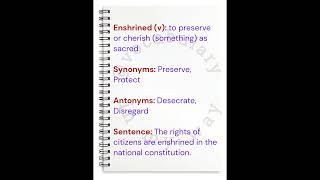 Vocabulary in Short (Enshrined) #vocab #vocabulary #vocabshorts Net Worth