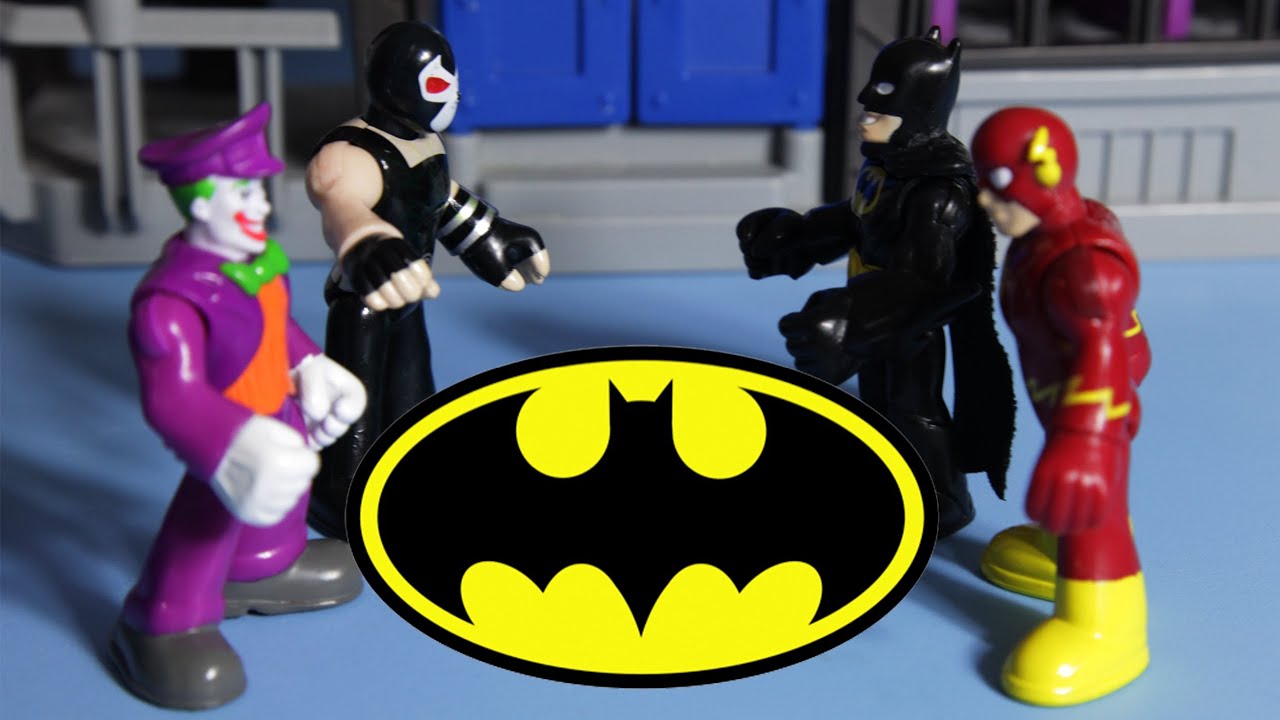 Batman and Flash vs Joker and Bane imaginext toys